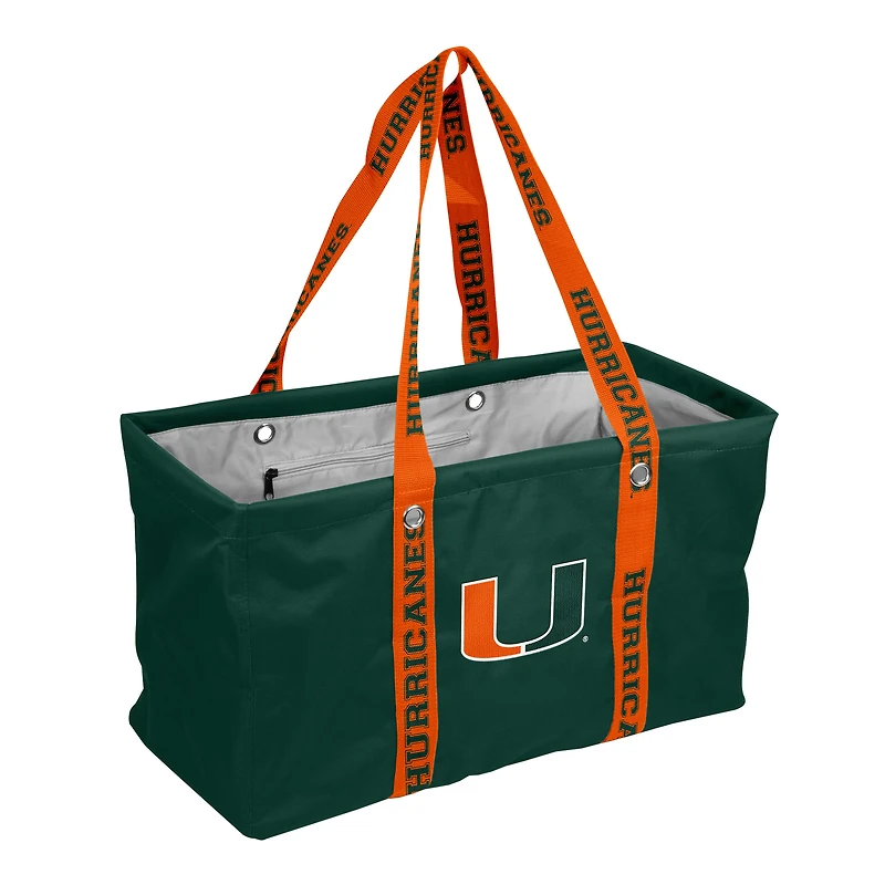 Logo Brands Miami Hurricanes Picnic Caddy with Wordmark Strap