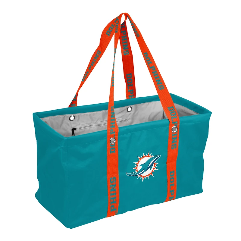 Logo Brands Miami Dolphins Picnic Caddy with Wordmark Strap