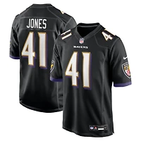 Men's Nike Dre'Mont Jones  Black Baltimore Ravens Alternate  Game Jersey