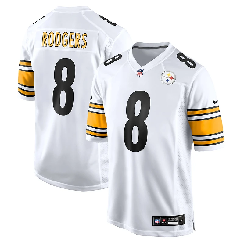 Men's Nike Aaron Rodgers White Pittsburgh Steelers Game Jersey
