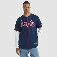 Men's Nike Ronald Acuna Jr. Navy Atlanta Braves 2025 MLB Speedway Classic Alternate Limited Player Jersey