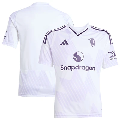 Youth adidas White Manchester United 2025/26 Away Replica Jersey