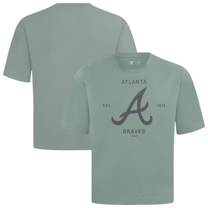 Men's Levelwear Atlanta Braves Crossway Oversized Luxe Signature Knit T-Shirt