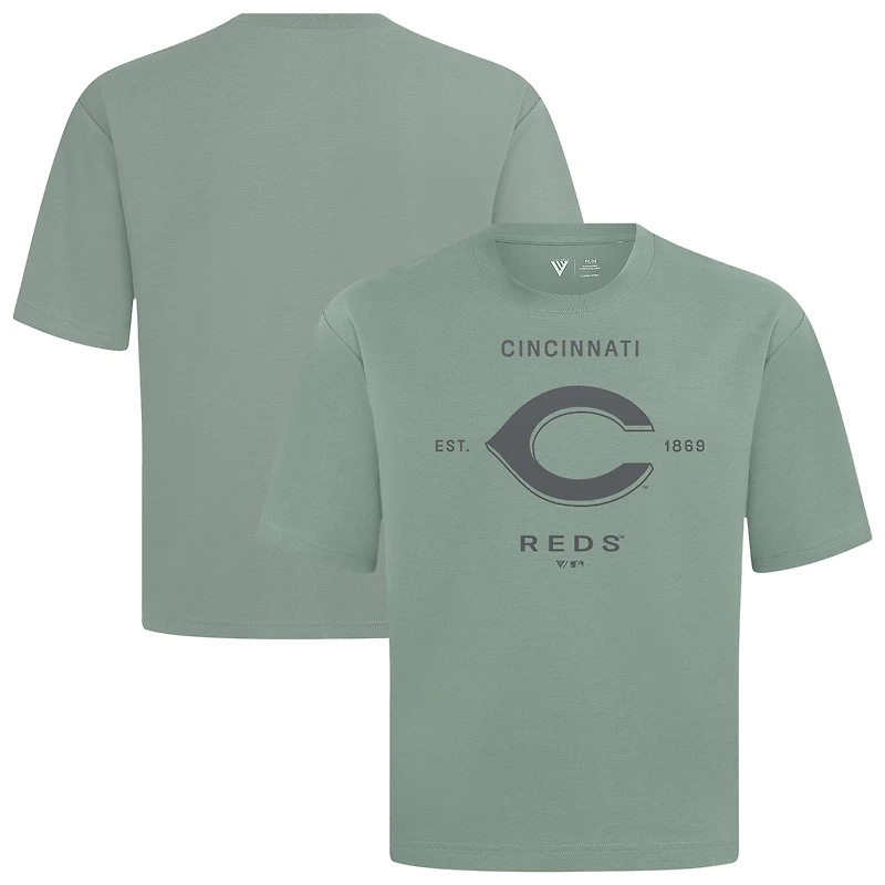 Men's Levelwear Cincinnati Reds Crossway Oversized Luxe Signature Knit T-Shirt