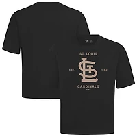 Men's Levelwear Black St. Louis Cardinals Crossway Oversized Luxe Signature Knit T-Shirt