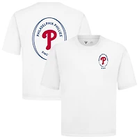 Men's Levelwear White Philadelphia Phillies Signet Oversized Luxe Signature Knit T-Shirt
