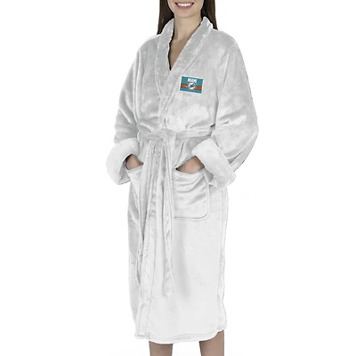 Women's The Northwest Group White Miami Dolphins Rollout Silk Touch Robe