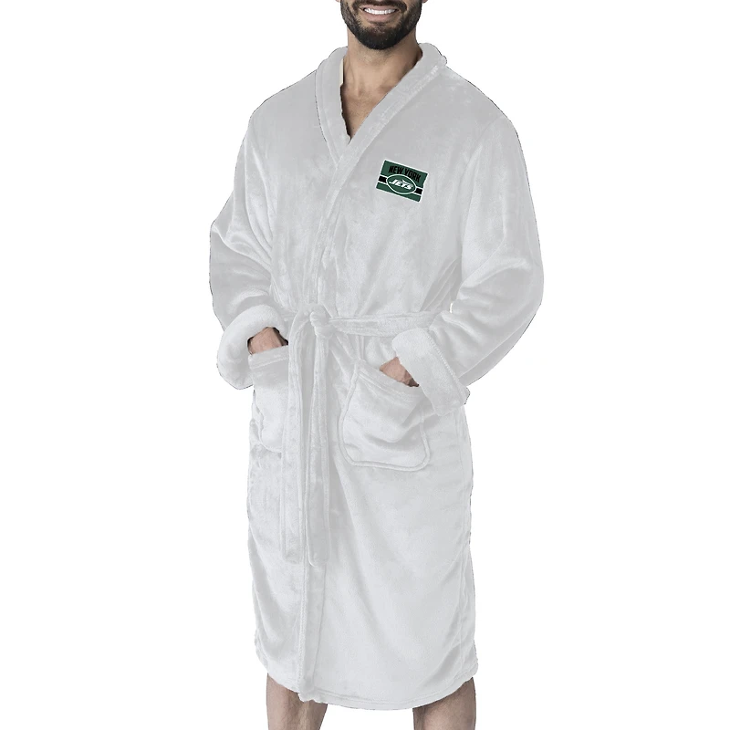 Men's The Northwest Group White New York Jets Rollout Silk Touch Robe