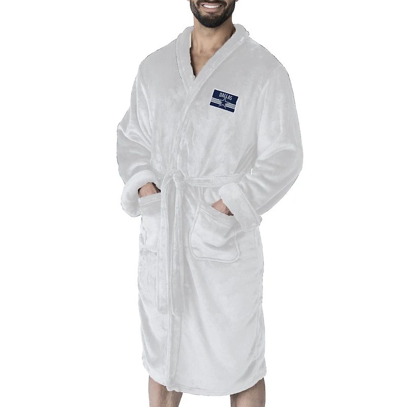 Men's The Northwest Group White Dallas Cowboys Rollout Silk Touch Robe