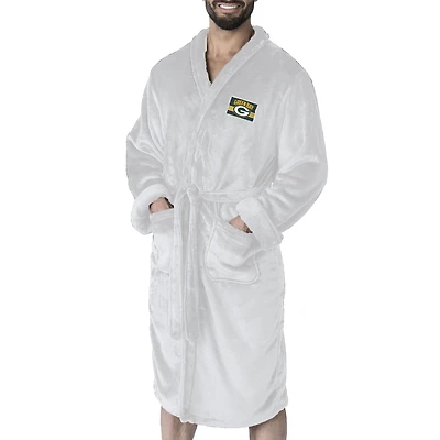 Men's The Northwest Group White Green Bay Packers Rollout Silk Touch Robe