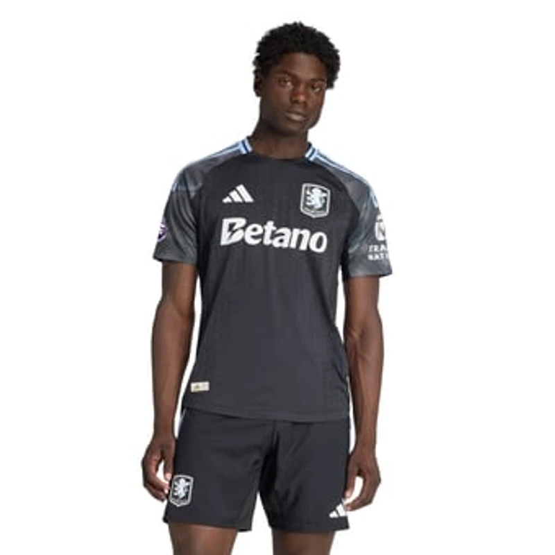 Men's adidas Black Aston Villa 2025/26 Away Authentic Jersey