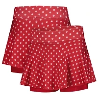 Girls Youth ZooZatz Crimson Indiana Hoosiers All-Over Print Tennis Skort