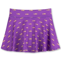 Girls Youth ZooZatz Purple LSU Tigers All-Over Print Tennis Skort
