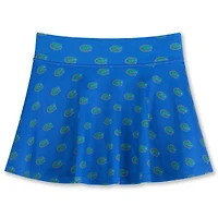 Girls Youth ZooZatz Royal Florida Gators All-Over Print Tennis Skort