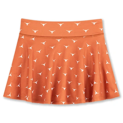 Girls Youth ZooZatz Texas Orange Longhorns All-Over Print Tennis Skort