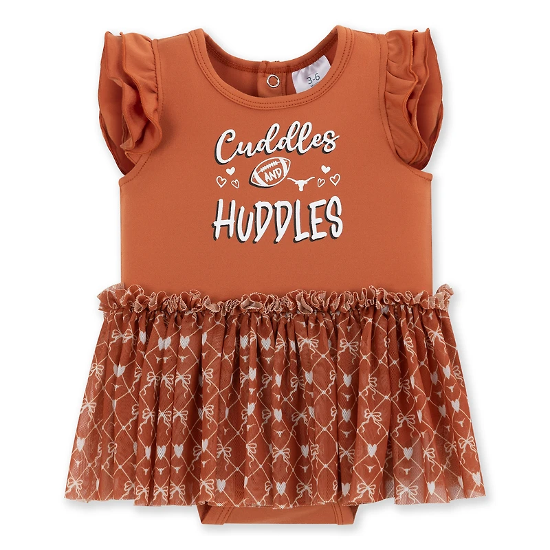 Girls Infant ZooZatz Texas Orange Longhorns Onesie Dress