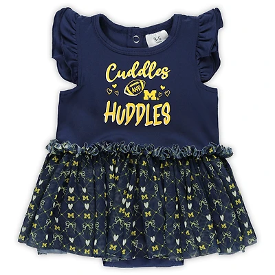 Girls Infant ZooZatz Navy Michigan Wolverines Onesie Dress