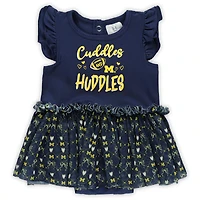 Girls Infant ZooZatz Navy Michigan Wolverines Onesie Dress