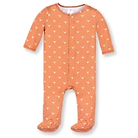 Newborn & Infant ZooZatz Texas Orange Longhorns Magnetic Closure Sleeper