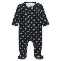 Newborn & Infant ZooZatz Navy Notre Dame Fighting Irish Magnetic Closure Sleeper
