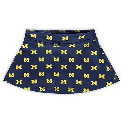 Girls Toddler ZooZatz Navy Michigan Wolverines All-Over Print Tennis Skort
