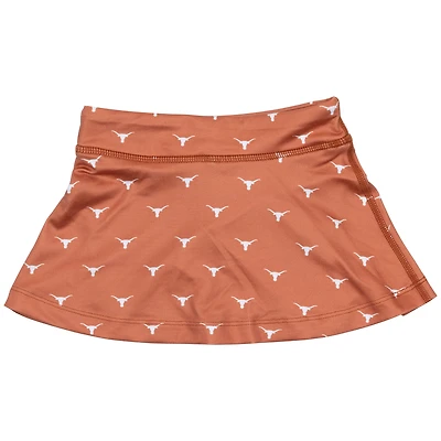 Girls Toddler ZooZatz Texas Orange Longhorns All-Over Print Tennis Skort