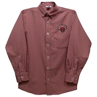 Infant Vive La Fete Crimson Central Washington Wildcats Gingham Button-Down Long Sleeve Shirt