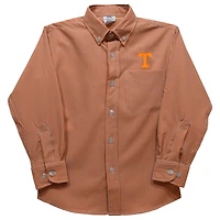 Toddler Vive La Fete Tennessee Orange Tennessee Volunteers Gingham Button-Down Long Sleeve Shirt