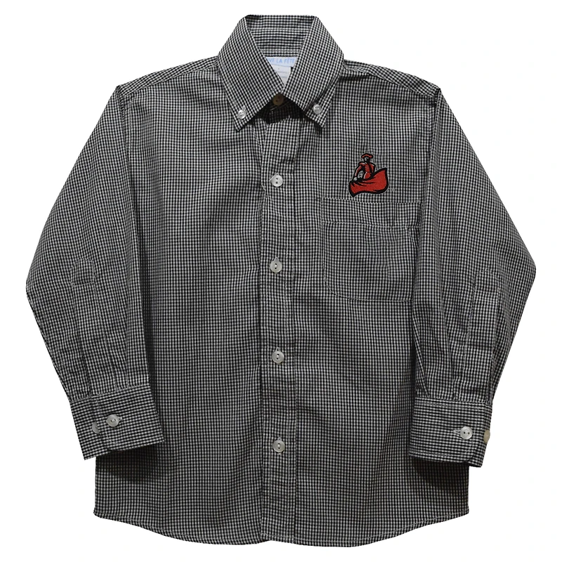 Youth Vive La Fete Cal State Northridge Matadors Gingham Button-Down Long Sleeve Shirt