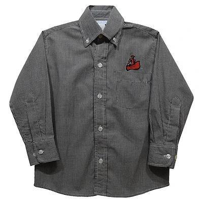 Youth Vive La Fete Cal State Northridge Matadors Gingham Button-Down Long Sleeve Shirt