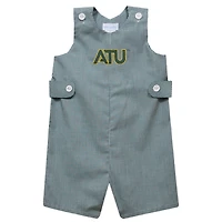 Infant Vive La Fete Green Arkansas Tech Gingham Jon Jon Romper
