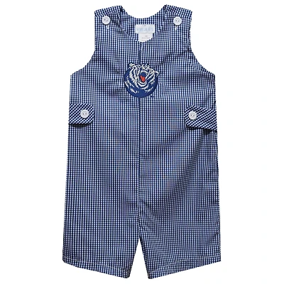 Infant Vive La Fete Navy Belmont Bruins Gingham Jon Jon Romper