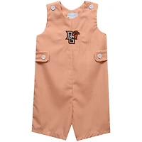 Infant Vive La Fete Orange Bowling Green St. Falcons Gingham Jon Jon Romper
