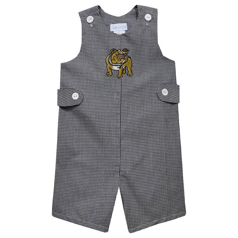 Infant Vive La Fete Black Bryant Bulldogs Gingham Jon Romper