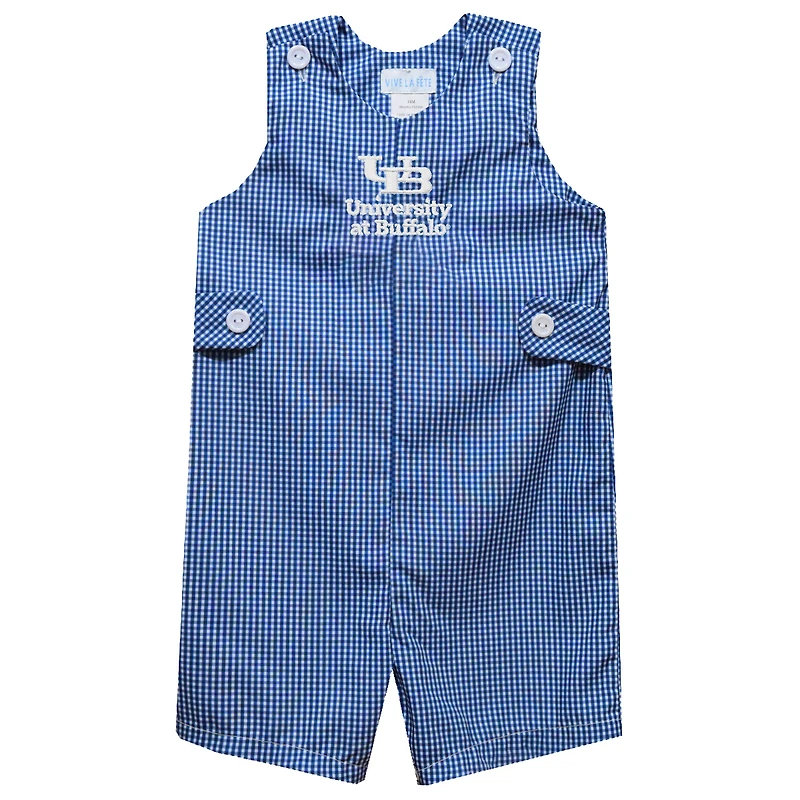 Infant Vive La Fete Royal Buffalo Bulls Gingham Jon Jon Romper