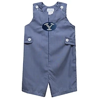 Infant Vive La Fete Navy BYU Cougars Gingham Jon Jon Romper