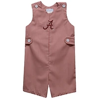 Infant Vive La Fete Crimson Alabama Crimson Tide Gingham Jon Jon Romper
