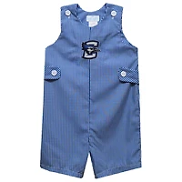 Infant Vive La Fete Blue Creighton Bluejays Gingham Jon Jon Romper