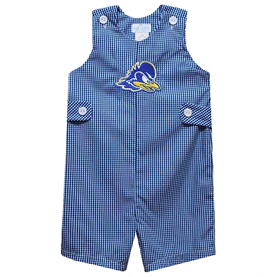 Infant Vive La Fete Royal Delaware Fightin' Blue Hens Gingham Jon Jon Romper