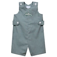Infant Vive La Fete Green Eastern New Mexico Greyhounds Gingham Jon Jon Romper
