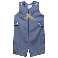 Infant Vive La Fete Navy Akron Zips Gingham Jon Jon Romper