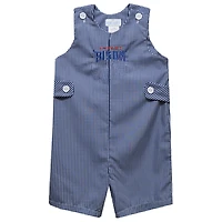 Infant Vive La Fete Navy Howard Bison Gingham Jon Jon Romper