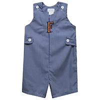 Infant Vive La Fete Navy Cal State Fullerton Titans Gingham Jon Jon Romper