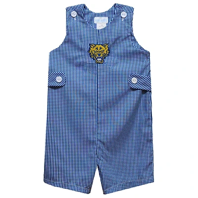 Infant Vive La Fete Royal Fort Valley State Wildcats Gingham Jon Jon Romper