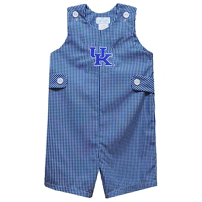 Infant Vive La Fete Royal Kentucky Wildcats Gingham Jon Jon Romper