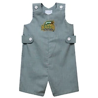 Infant Vive La Fete Green George Mason Patriots Gingham Jon Romper