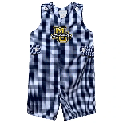 Infant Vive La Fete Blue Marquette Golden Eagles Gingham Jon Jon Romper