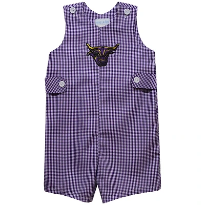 Infant Vive La Fete Purple Minnesota State Mavericks Gingham Jon Jon Romper