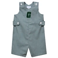 Infant Vive La Fete Green Charlotte 49ers Gingham Jon Jon Romper
