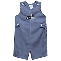 Infant Vive La Fete Navy New Hampshire Wildcats Gingham Jon Jon Romper